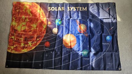 Large fabric Solar System banner