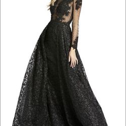 Mac Duggal Black Long Dress 12 Size