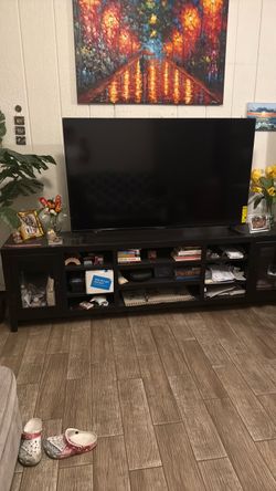 Black Tv Stand & INSIGNIA TV