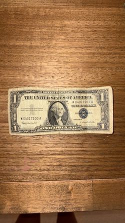 1957 Series B $1 DOLLAR BILL SILVER CERTIFICATE BLUE SEAL NOTE