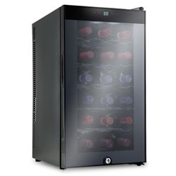 Ivation 18-Bottle Thermoelectric Wine Cooler - Freestanding, Smoked Glass - Works, Display Dead