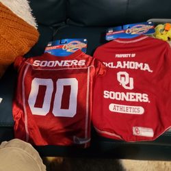 Oklahoma Sooner Jersey And Shirt For Dog