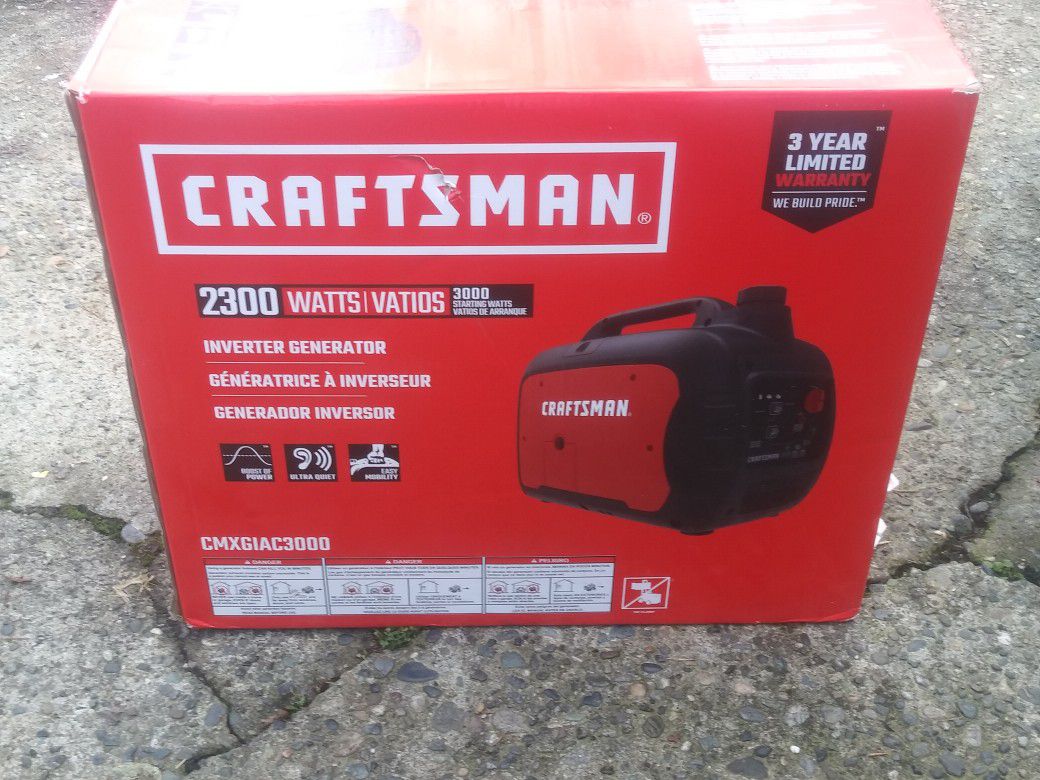 Craftsman 3000 watt inverter generator brand new in the box