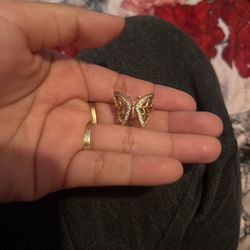gold ring butterfly