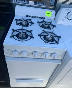 Premier White 4-Burner Gas Range 20” Great for Compact Units