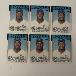 Bo Jackson 1986 Topps Traded Rookie Baseball Cards