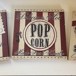 Vintage Movie Decor Signs 12x12x1/2