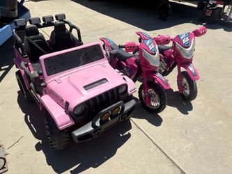 Pink power wheels lot