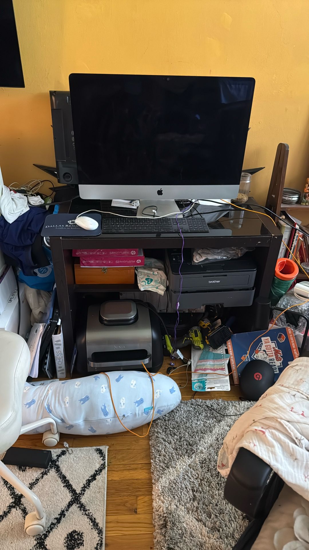 Small Computer Desk With Glass On Too