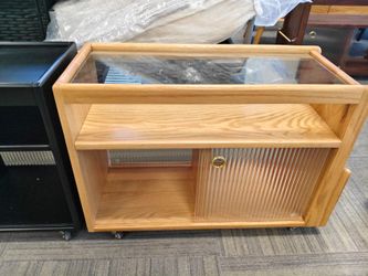 solid wood storage table