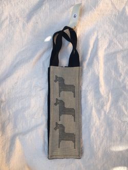 Handmade wine carrier bag
