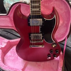 epiphone inspired by gibson custom les paul custom electric guitar ebony