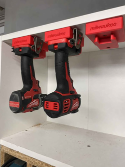 Milwaukee Power Tool Under-Shelf Mount Holder – 3D Printed Tool Organizer