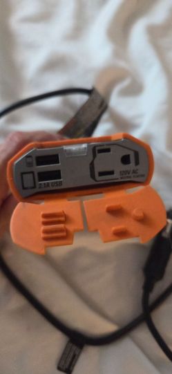 Portable Power Inverter with USB and AC Outlet