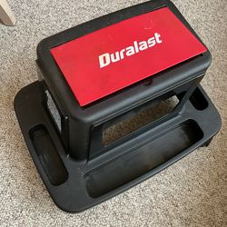 Duralast Rolling Tool Bench / Stool With Storage
