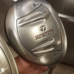 Golf Club Right-Handed TaylorMade 9W Rescue Fairway Wood Regular Flex Steel Midsize Grip Japanese Domestic Market