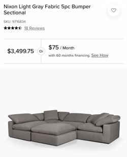 5-Piece Bumper Sectional Sofa