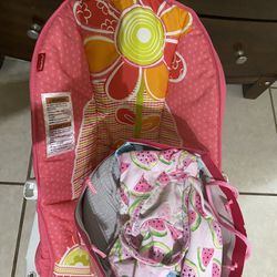 Free Baby Girl Clothes And Bouncer 