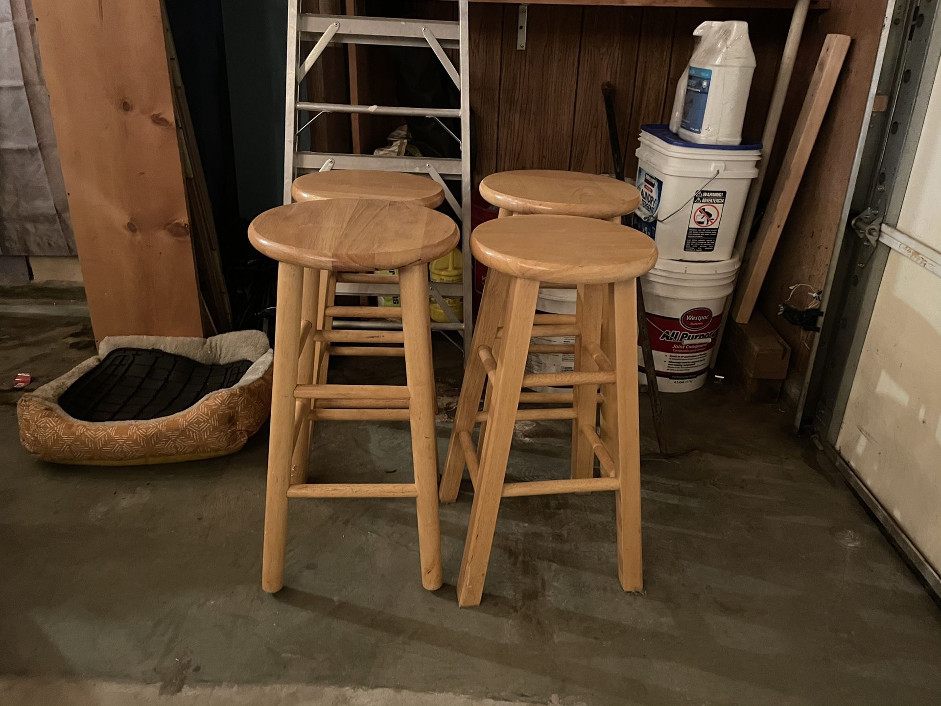 4 Wooden Stools