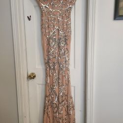 Elegant Strapless Dress, Being And Silver 
