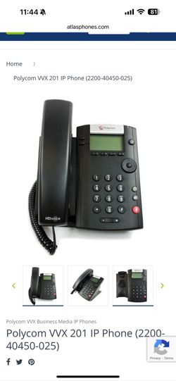 Polycom VVX201 Office VoIP Phone 4 Available