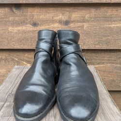 Børn Leather Bootie, Black