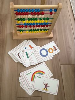 Abacus and alphabet cards
