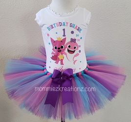 Baby Shark Birthday Tutu