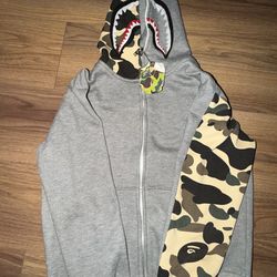 Bathing ape style camo hoodie size large fits like M
