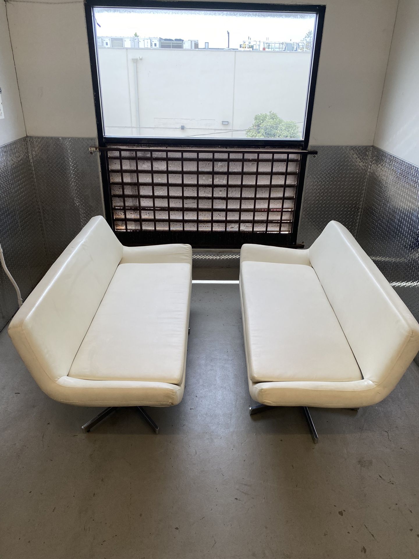 Two White Leather Couches!