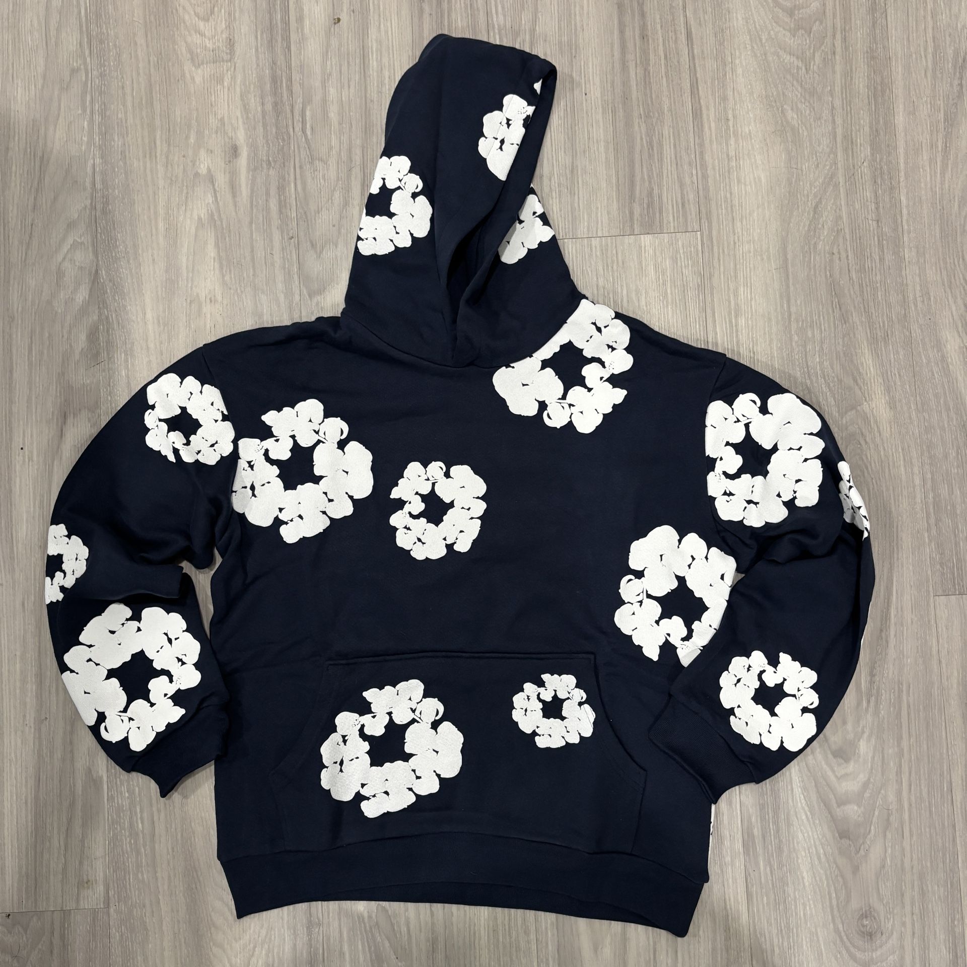 “Navy” Denim Tears The cotton Wreath Hoodie