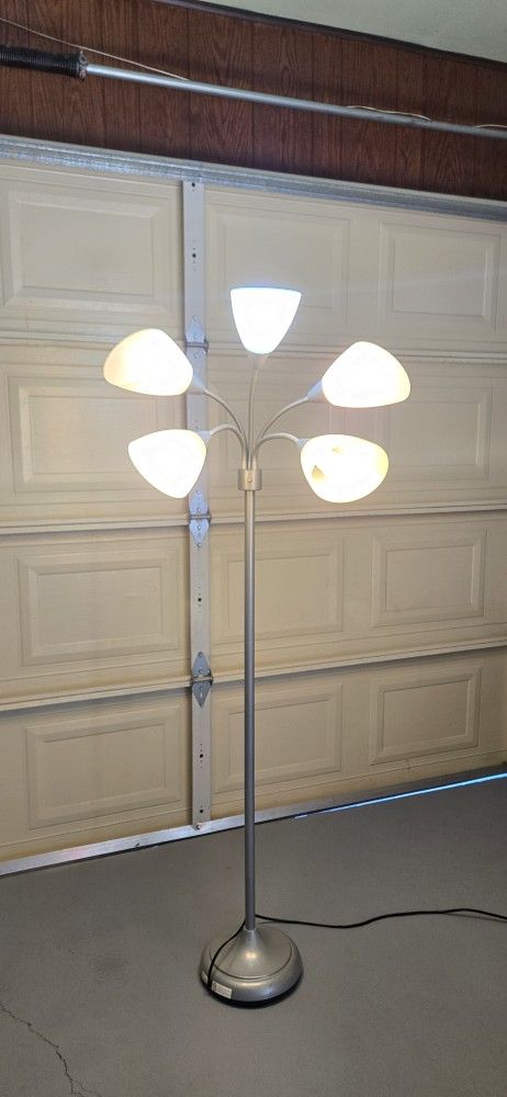 Simple Designs 67" Medusa 5-Light Adjustable Gooseneck Floor Lamp