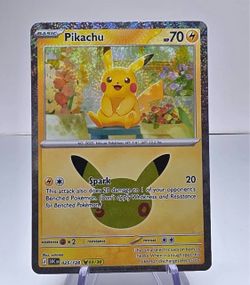 Pikachu - 25/128 30th Celebration 03/30 Holo NM Pokemon TCG