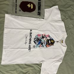 A Bathing Ape White Tee Size M