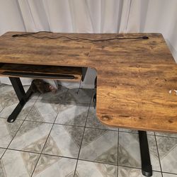 Acrolix 59 Inch L Shaped Standing Desk Electric Adjustable Height, Corner Standing Desk,