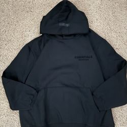 Fear of God Essentials Jet Black Hoodie