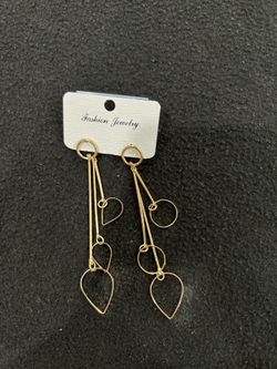 Elegant Gold Leaf Danglers