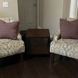 2 Accent Chairs with Table.
