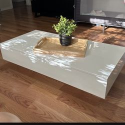 White rectangle, coffee table