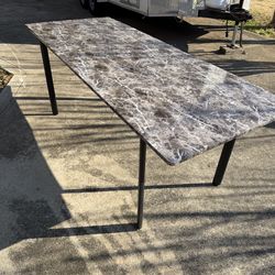 78.7in rectangular extendable modern dining table for 6-8 people