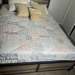 Queen sized platform bed