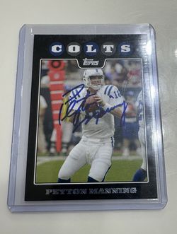 Peyton Manning Autograph On Card Auto Colts 2008 Topps 1 Of 12!
