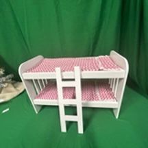 New, Firm, Badger Basket Bunk Bed with Ladder, Pink, Chevron Bedding  