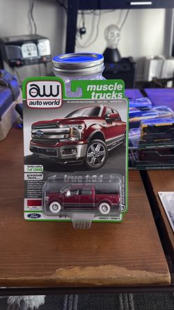 Auto World 2021 Ultra Red Chase '19 Ford F-150 Lariat 4x4 Muscle Trucks Rel 3B