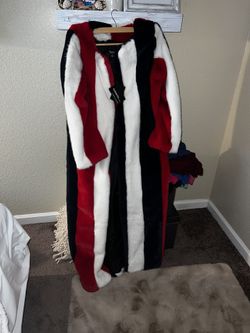 Faux Fur Trench Coat 