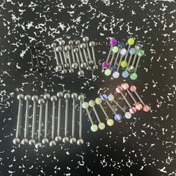 Body Jewelry Barbell Lot - 53 pieces