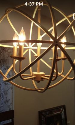 Large gold pendant light
