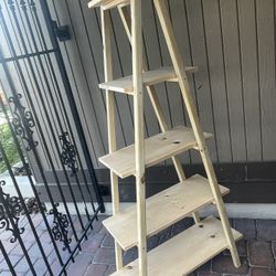 Rustic Cascade Ladder Shelf/ 5-Tier Bookcase/ A-Frame Ladder Shelf/ Custom/ Bedroom/ Living Room