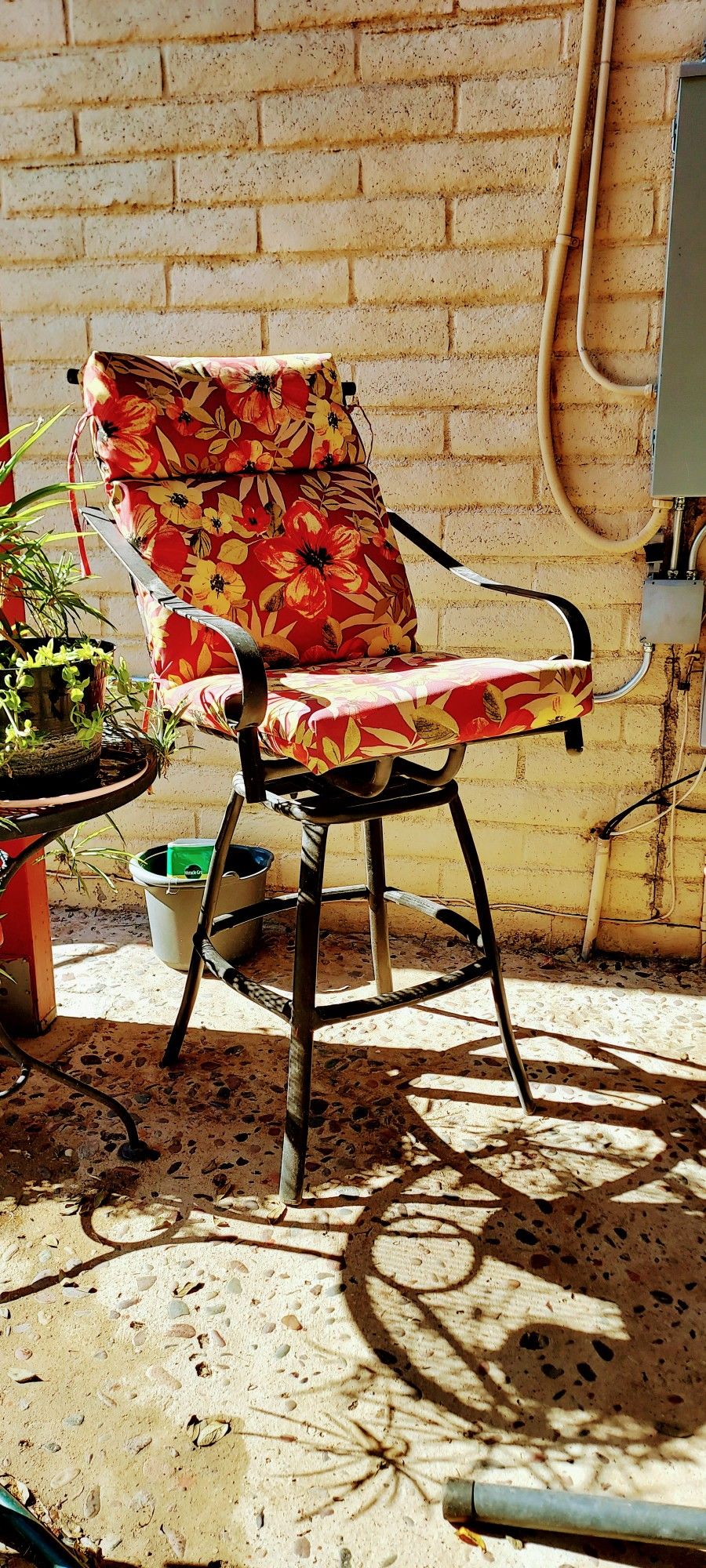 3 Metal Outdoor Chairs