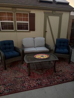 Wicker patio furniture